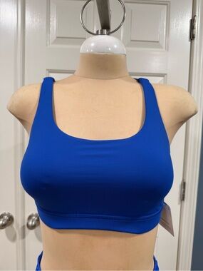 Blue Scoop-Neck Sports Bra - Women Intimates & Sleepwear
